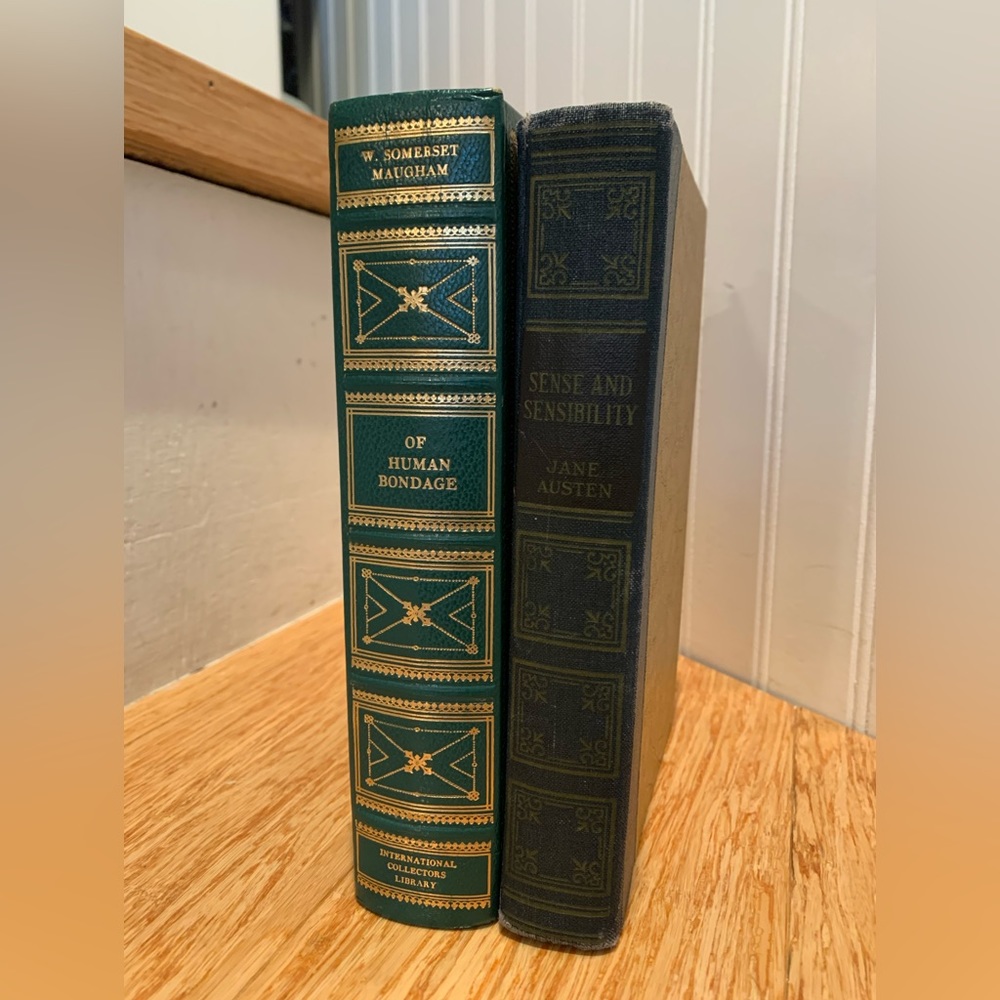 Set of Victorian Style Books (Of Human Bondage and Sense and Sensibility)